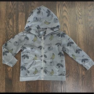 Ice Cream Castles Kids Gray print zip hoodie sz 4T